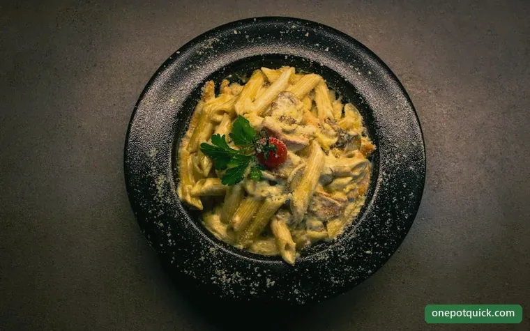 One-Pot Creamy Mushroom Pasta — Italian recipe, 23 min, serves 4