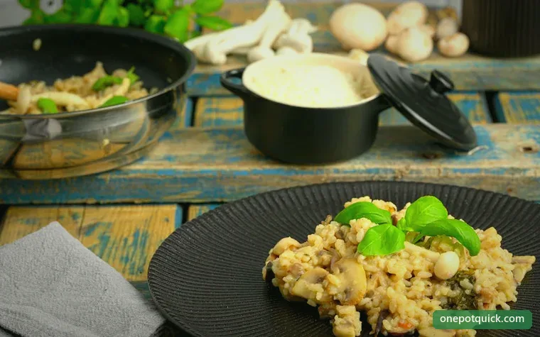 One Pot Mushroom Risotto — Italian recipe, 35 min